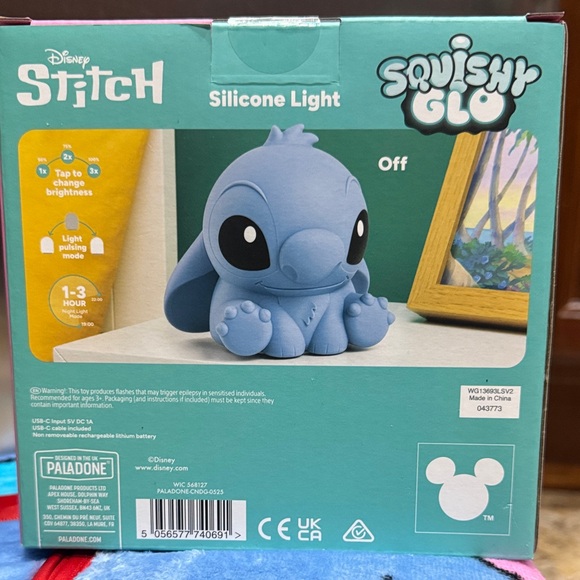 Disney Stitch Squishy Glo Silicone Light - Blue - Picture 2 of 3